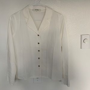 Simple Retro size med button down top new w/o tag